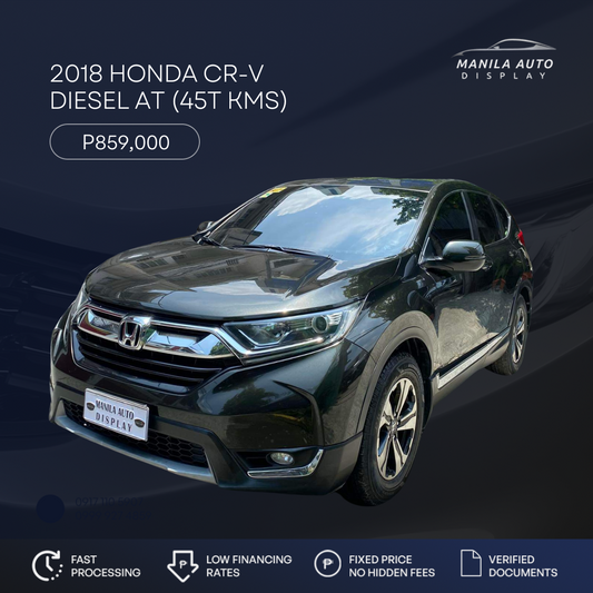 2018 HONDA CR-V (CRV) DIESEL 1.6 AUTOMATIC TRANSMISSION (45T KMS)