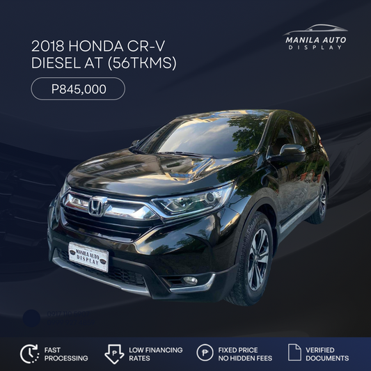 2018 HONDA CRV (CR-V) DIESEL AUTOMATIC TRANSMISISON (56T KMS)