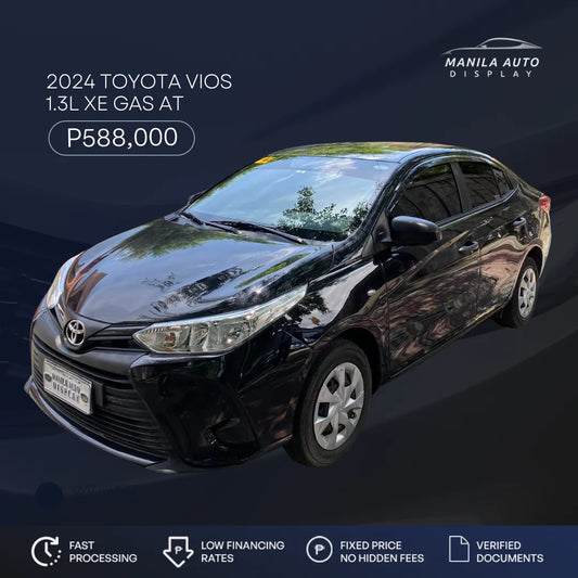 2024 TOYOTA VIOS 1.3L XE GAS AT (9T KMS MILEAGE ONLY)