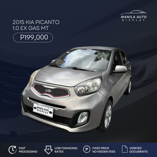 2015 KIA PICANTO 1.0 ES GAS MANUAL TRANSMISSION