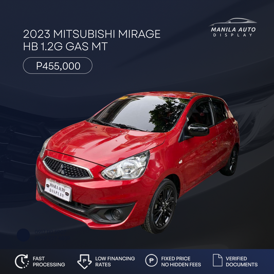 2023 MITSUBISHI MIRAGE HB HATCHBACK 1.2 GLX GAS MANUAL TRANSMISSION