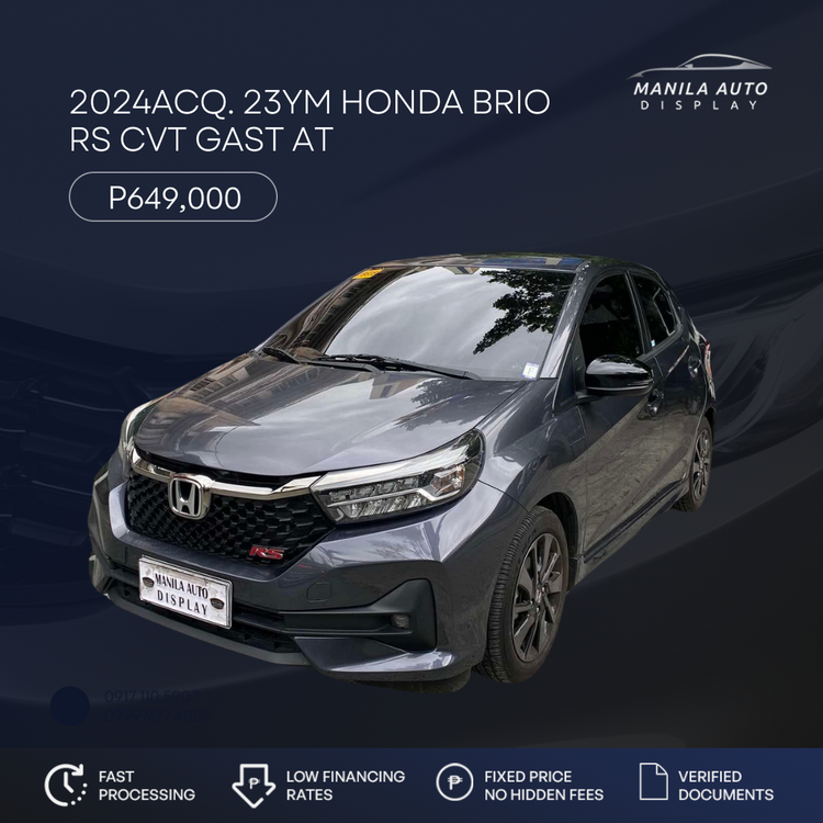 2024ACQ 2023YM HONDA BRIO 1.2CVT RS HATCHBACK AUTOMATIC TRANSMISSION (6T KMS ONLY!)