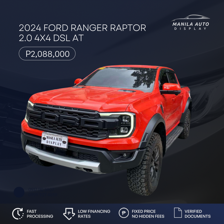 2024 FORD RANGER RAPTOR NEXT GEN 2.0L BITURBO 4X4 DSL AUTOMATIC TRANSMISSION