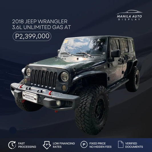 2018 JEEP WRANGLER 3.6L UNLIMITED GAS AUTOMATIC TRANSMISSION