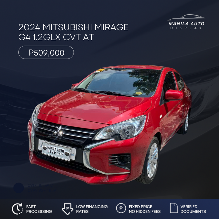 2024 MITSUBISHI MIRAGE G4 1.2 GLX CVT GAS AUTOMATIC TRANSMISSION