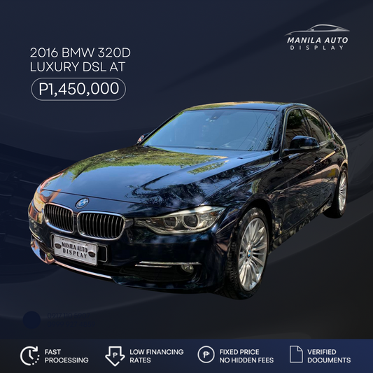 2016 BMW 320D LUXURY DIESEL AUTOMATIC TRANSMISSION