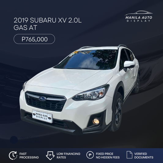 2019 SUBARU XV 2.0I	GAS AUTOMATIC TRANSMISSION