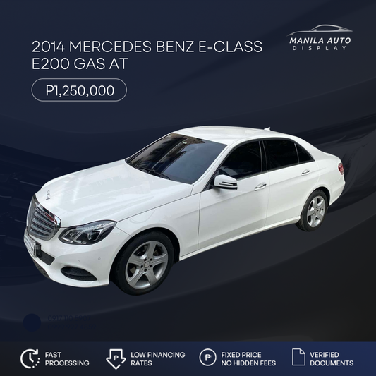 2014 MERCEDES BENZ E-CLASS E200 GAS AUTOMATIC TRANSMISSION (22t kms only!)