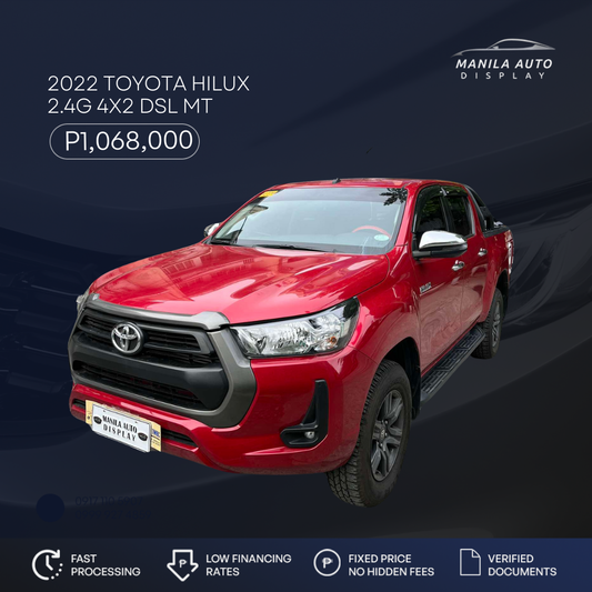 2022 TOYOTA HILUX 2.4G 4X2 DSL MANUAL TRANSMISSION