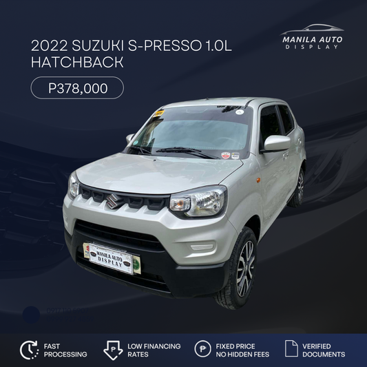 2022 SUZUKI S-PRESSO 1.0 HATCHBACK GAS MANUAL TRANSMISSION