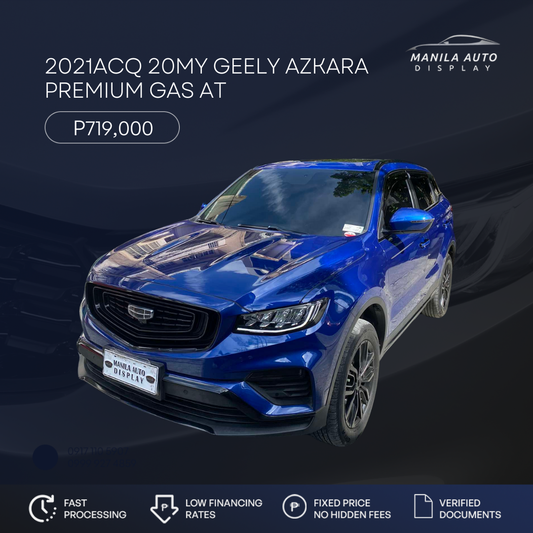 2021ACQ 2020MYGEELY AZKARRA PREMIUM GAS AUTOMATIC TRANSMISSION