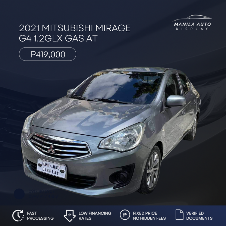 2021 MITSUBISHI MIRAGE G4 GLX 1.2L GAS AUTOMATIC TRANSMISSION