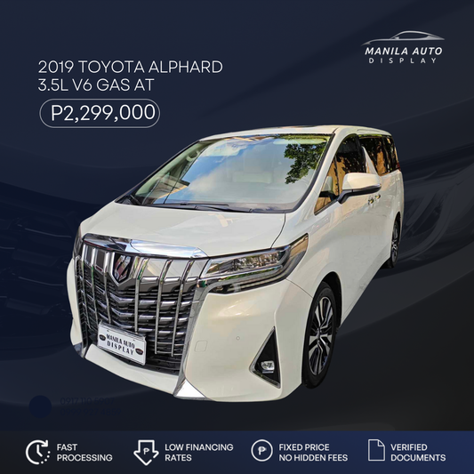 2019 TOYOTA ALPHARD 3.5L V6 GAS ( NOT POGO OWNED )